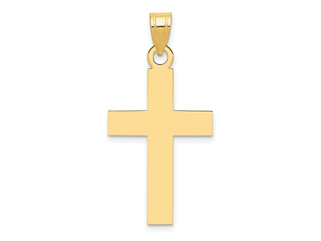 FJC Finejewelers 14 kt Yellow Gold Polished Cross Charm 31 x 14 mm