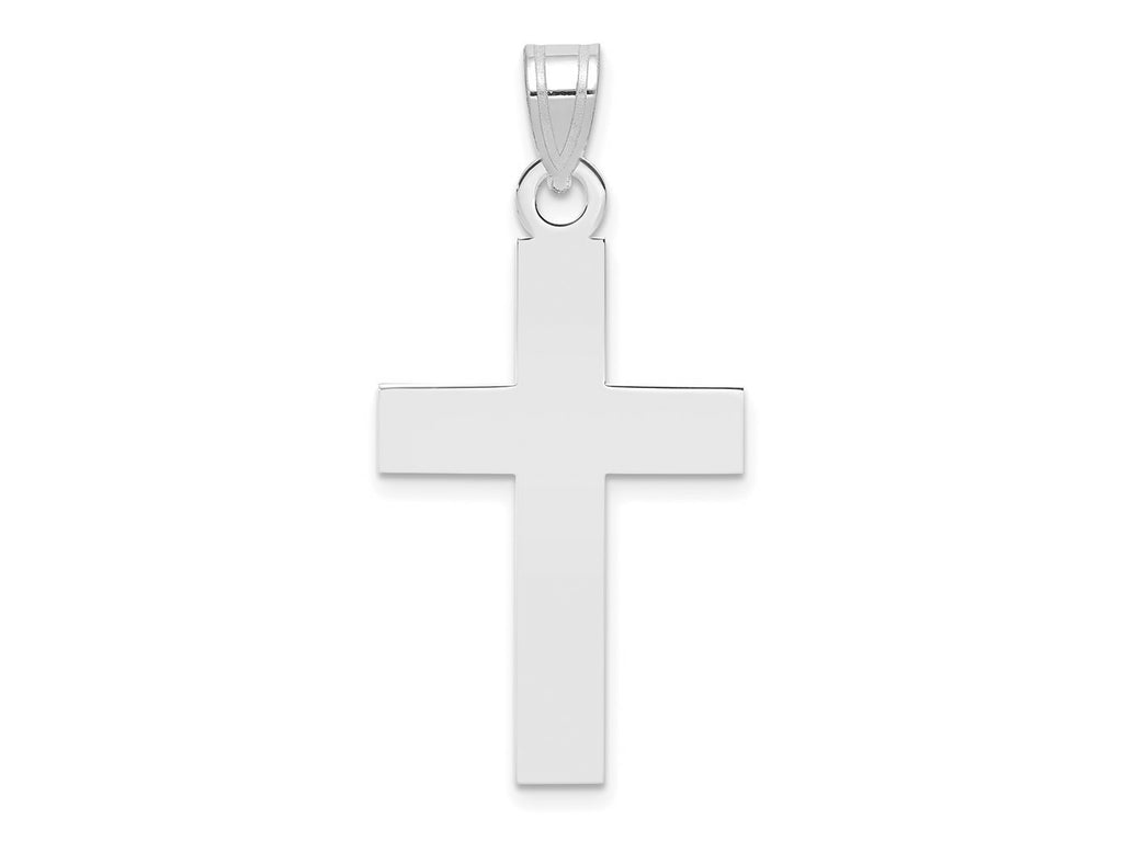 FJC Finejewelers 14 kt White Gold Polished Cross Charm 31 mm x 14 mm