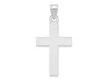 FJC Finejewelers 14 kt White Gold Polished Cross Charm 31 mm x 14 mm