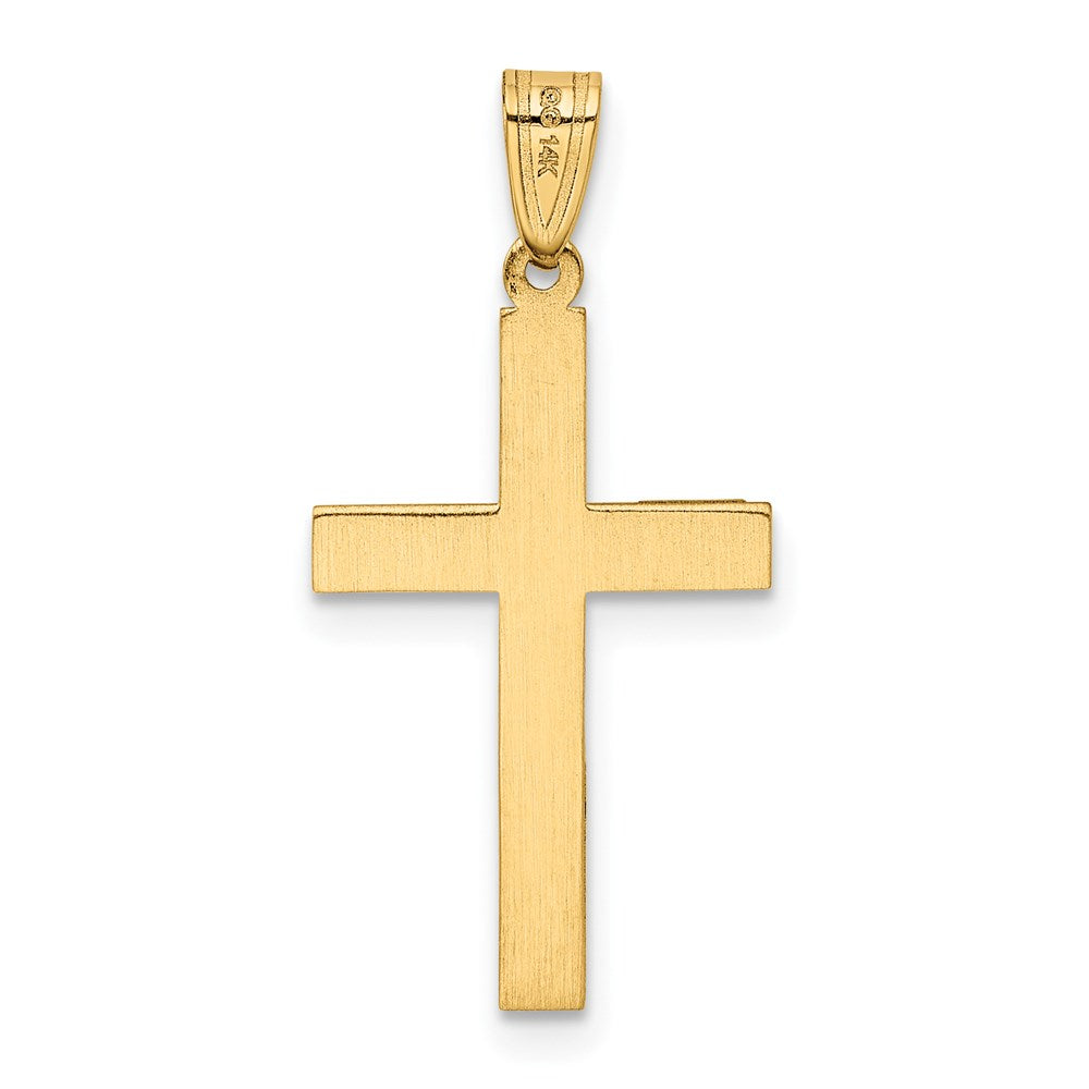 FJC Finejewelers 14 kt Yellow Gold Polished Cross Charm 50 x 25 mm
