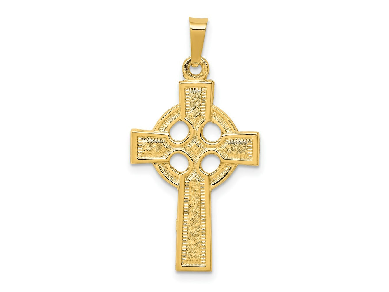 FJC Finejewelers 14 kt Yellow Gold Celtic Cross Charm 32 x 16 mm