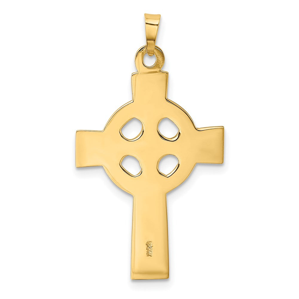 FJC Finejewelers 14 kt Yellow Gold Celtic Cross Charm 37 x 21 mm
