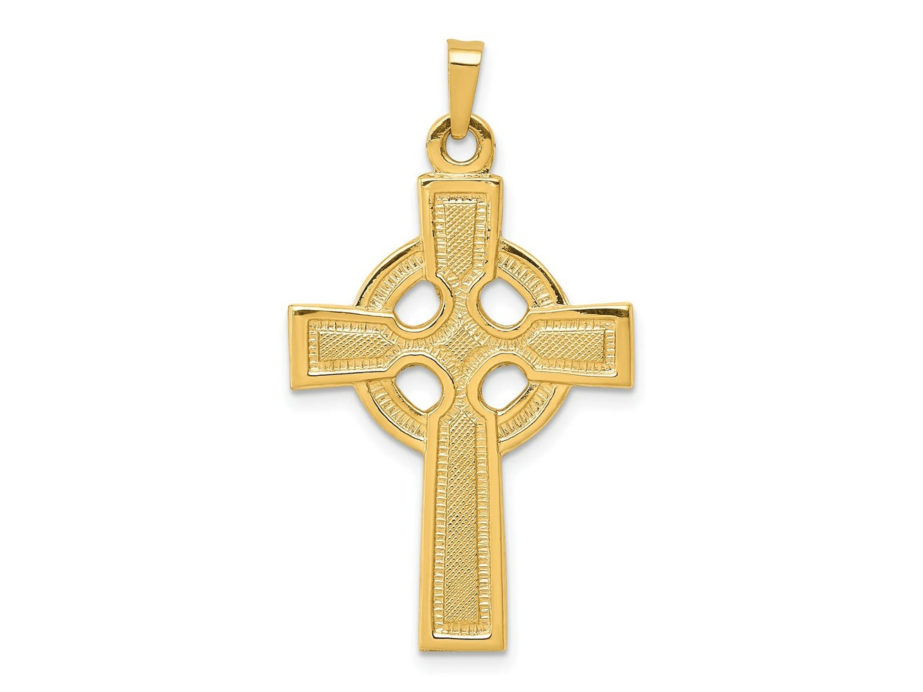 FJC Finejewelers 14 kt Yellow Gold Celtic Cross Charm 37 x 21 mm