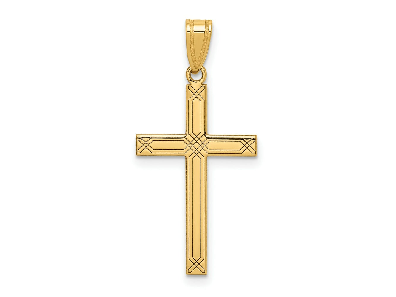 FJC Finejewelers 14 kt Yellow Gold Cross Charm 29 x 15 mm