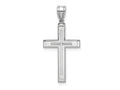 FJC Finejewelers 14 kt White Gold Polished Flat Back Cross Charm 29 x 15mm