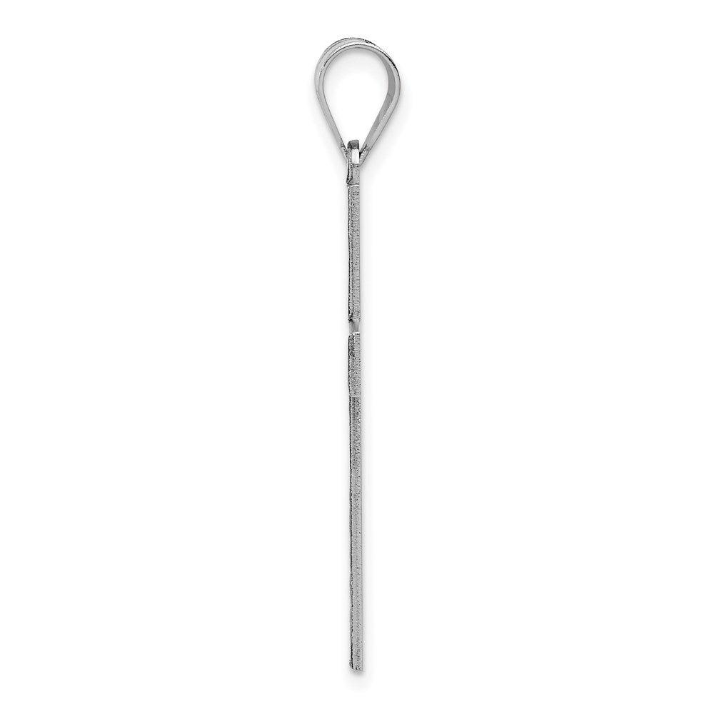 FJC Finejewelers 14 kt White Gold Polished with Rhodium Cross Charm 36 x 18mm