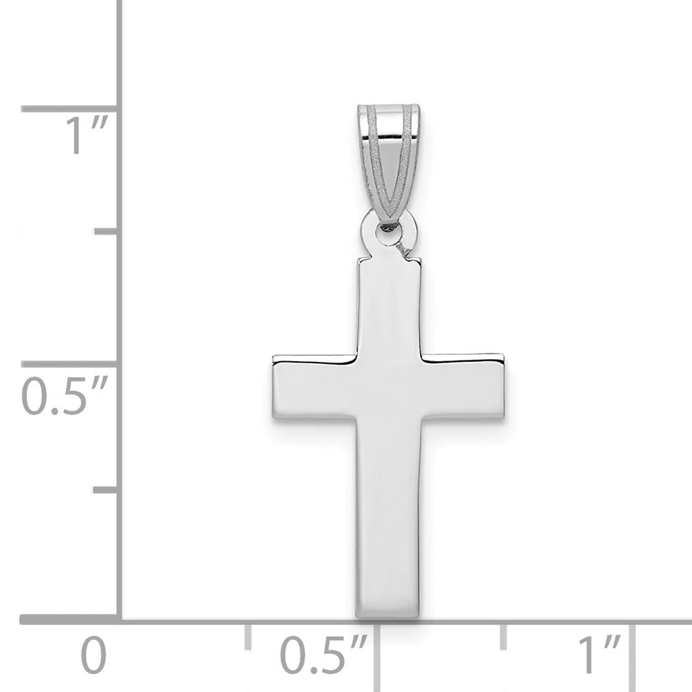 FJC Finejewelers 14 kt White Gold Cross Charm 26 mm x 12 mm
