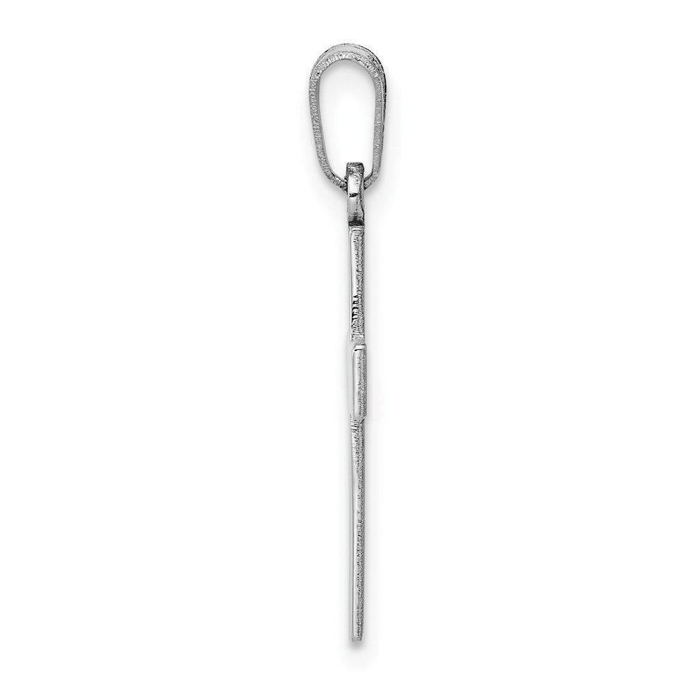 FJC Finejewelers 14 kt White Gold Cross Charm 26 mm x 12 mm
