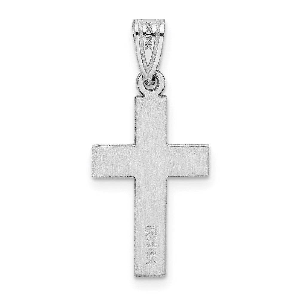 FJC Finejewelers 14 kt White Gold Cross Charm 26 mm x 12 mm