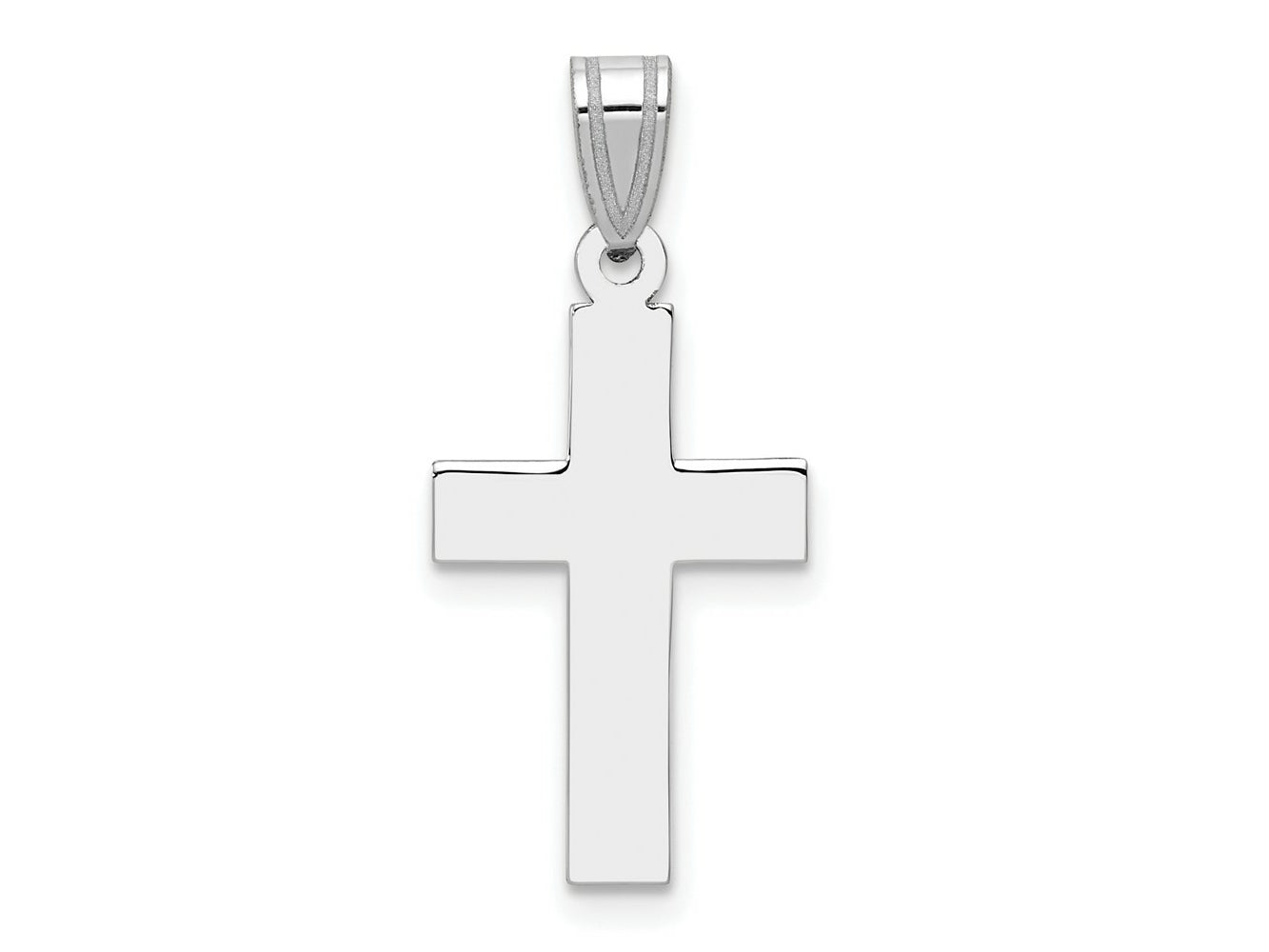 FJC Finejewelers 14 kt White Gold Cross Charm 26 mm x 12 mm