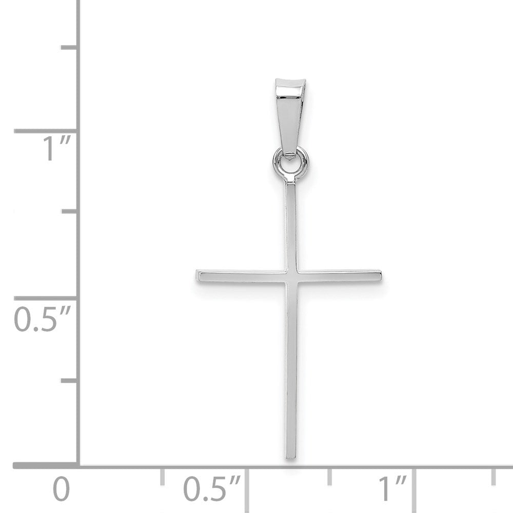 FJC Finejewelers 14 kt White Gold Cross Charm 30 mm x 14 mm