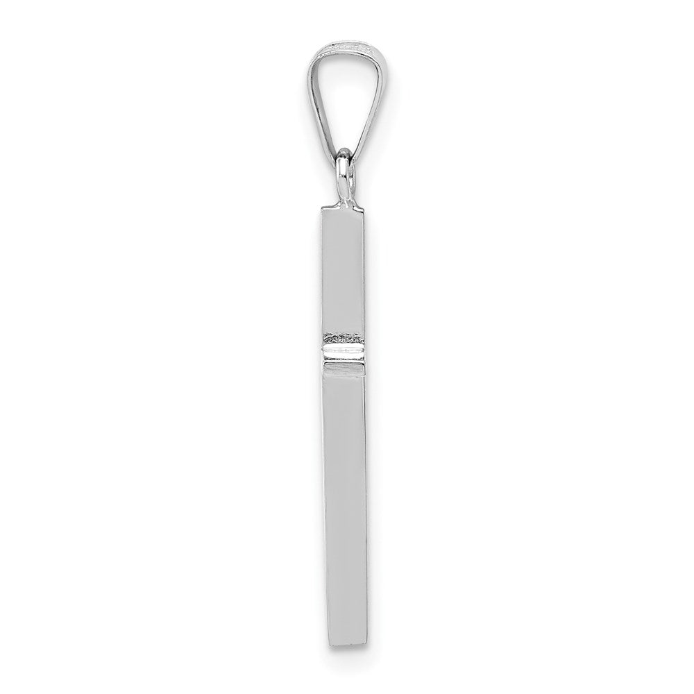 FJC Finejewelers 14 kt White Gold Cross Charm 30 mm x 14 mm