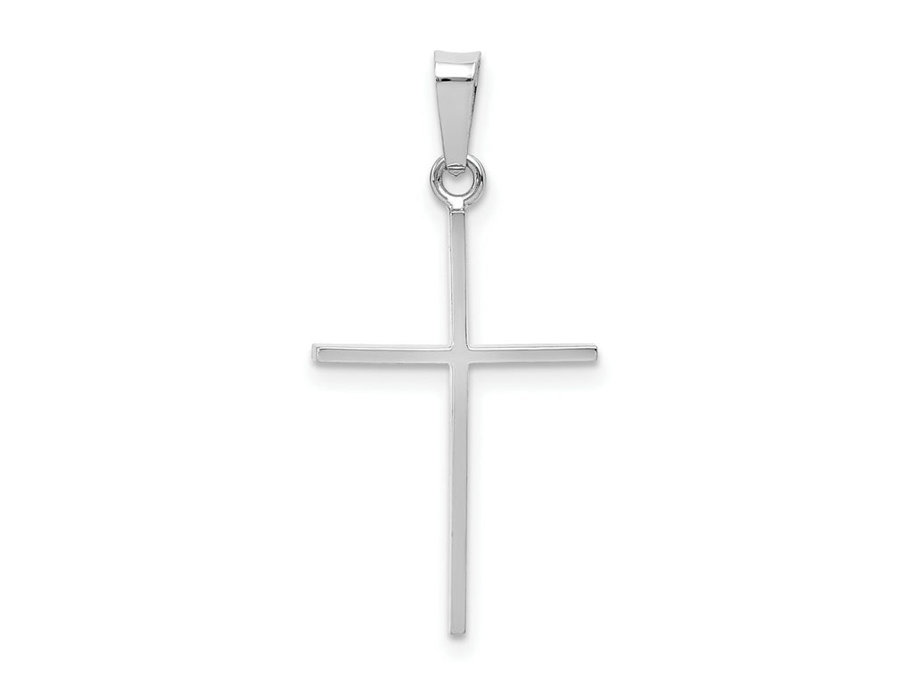 FJC Finejewelers 14 kt White Gold Cross Charm 30 mm x 14 mm