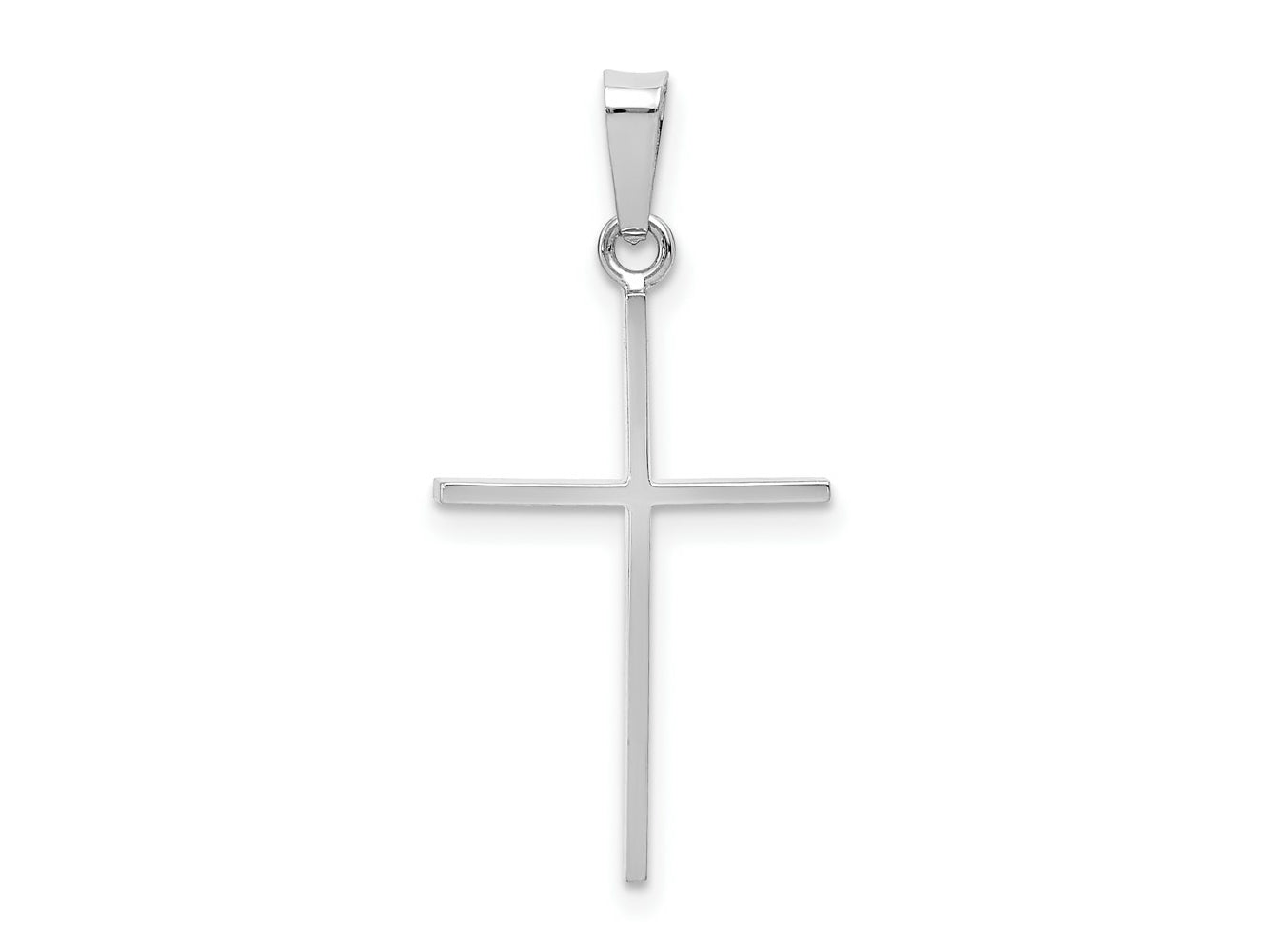 FJC Finejewelers 14 kt White Gold Cross Charm 30 mm x 14 mm