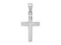 FJC Finejewelers 14 kt White Gold Polished Cross Charm 25 mm x 14 mm
