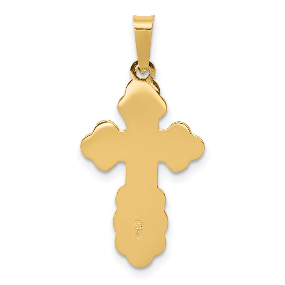 FJC Finejewelers 14 kt Yellow Gold Eastern Orthodox Cross Charm 27 x 13 mm