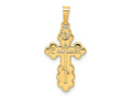 FJC Finejewelers 14 kt Yellow Gold Eastern Orthodox Cross Charm 27 x 13 mm