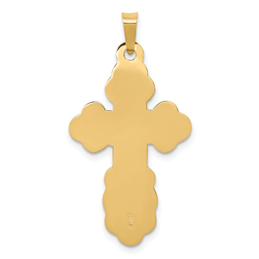 FJC Finejewelers 14 kt Yellow Gold Eastern Orthodox Cross Charm 34 x 18 mm