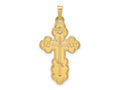 FJC Finejewelers 14 kt Yellow Gold Eastern Orthodox Cross Charm 34 x 18 mm