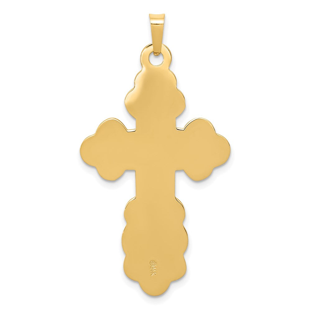 FJC Finejewelers 14 kt Yellow Gold Eastern Orthodox Cross Charm 40 x 22 mm