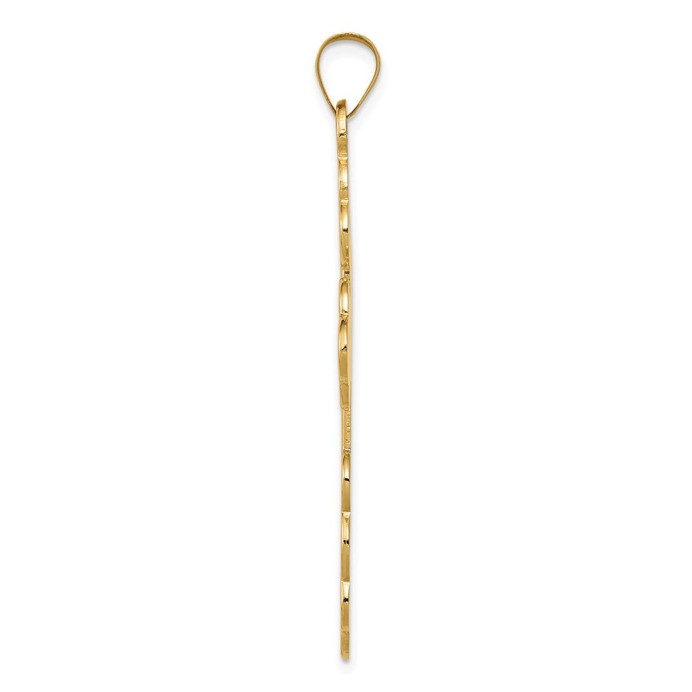FJC Finejewelers 14 kt Yellow Gold Eastern Orthodox Cross Charm 50 x 26 mm