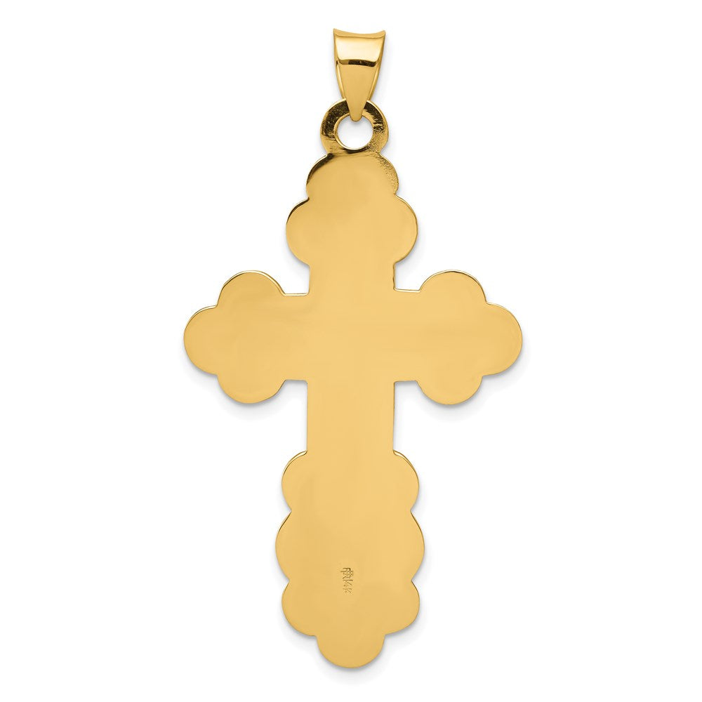 FJC Finejewelers 14 kt Yellow Gold Eastern Orthodox Cross Charm 50 x 26 mm