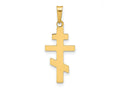 FJC Finejewelers 14 kt Yellow Gold Eastern Orthodox Cross Charm 27 x 11 mm