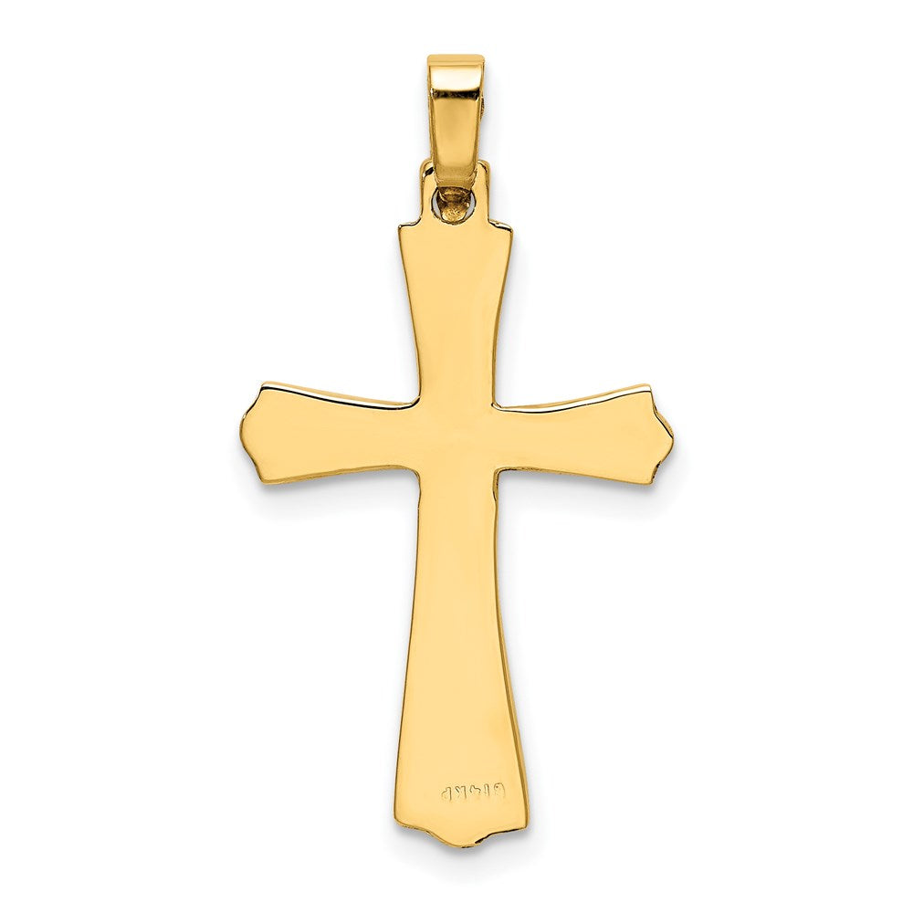 FJC Finejewelers 14 kt Yellow Gold Polished Cross Charm 30 x 17 mm