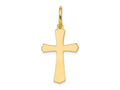 FJC Finejewelers 14 kt Yellow Gold Polished Cross Charm 30 x 17 mm