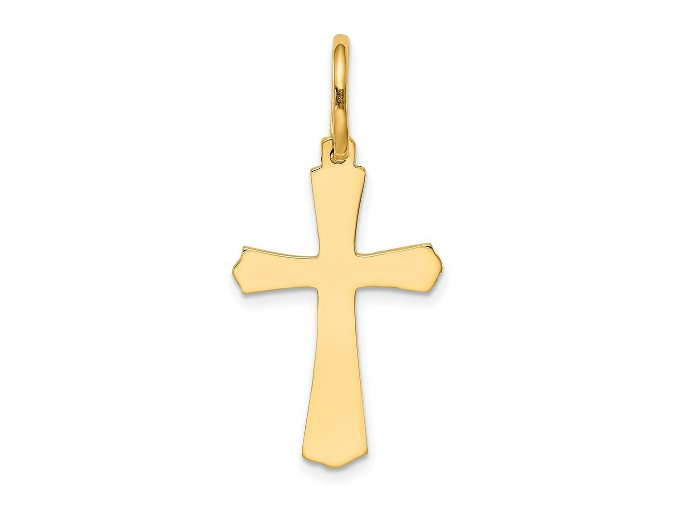 FJC Finejewelers 14 kt Yellow Gold Polished Cross Charm 30 x 17 mm