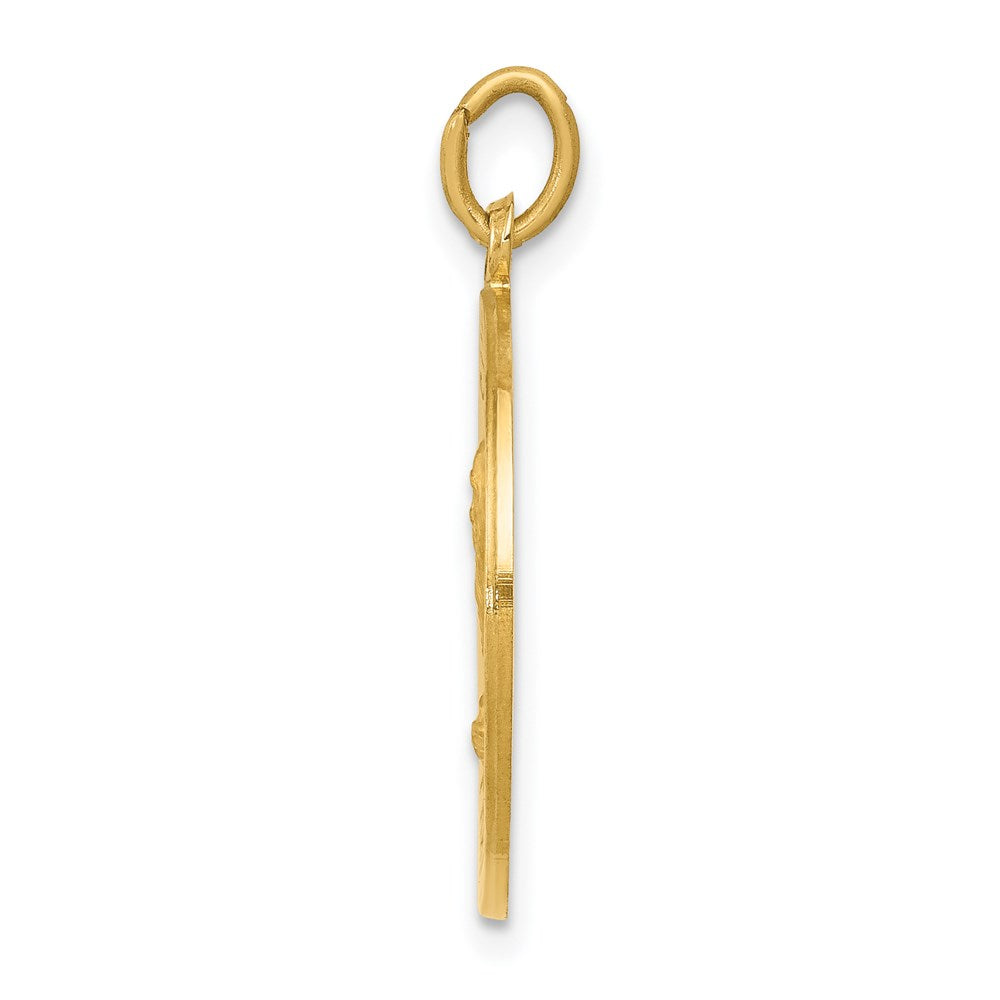 FJC Finejewelers 14 kt Yellow Gold Saint Andrew Medal Charm 26 x 19 mm