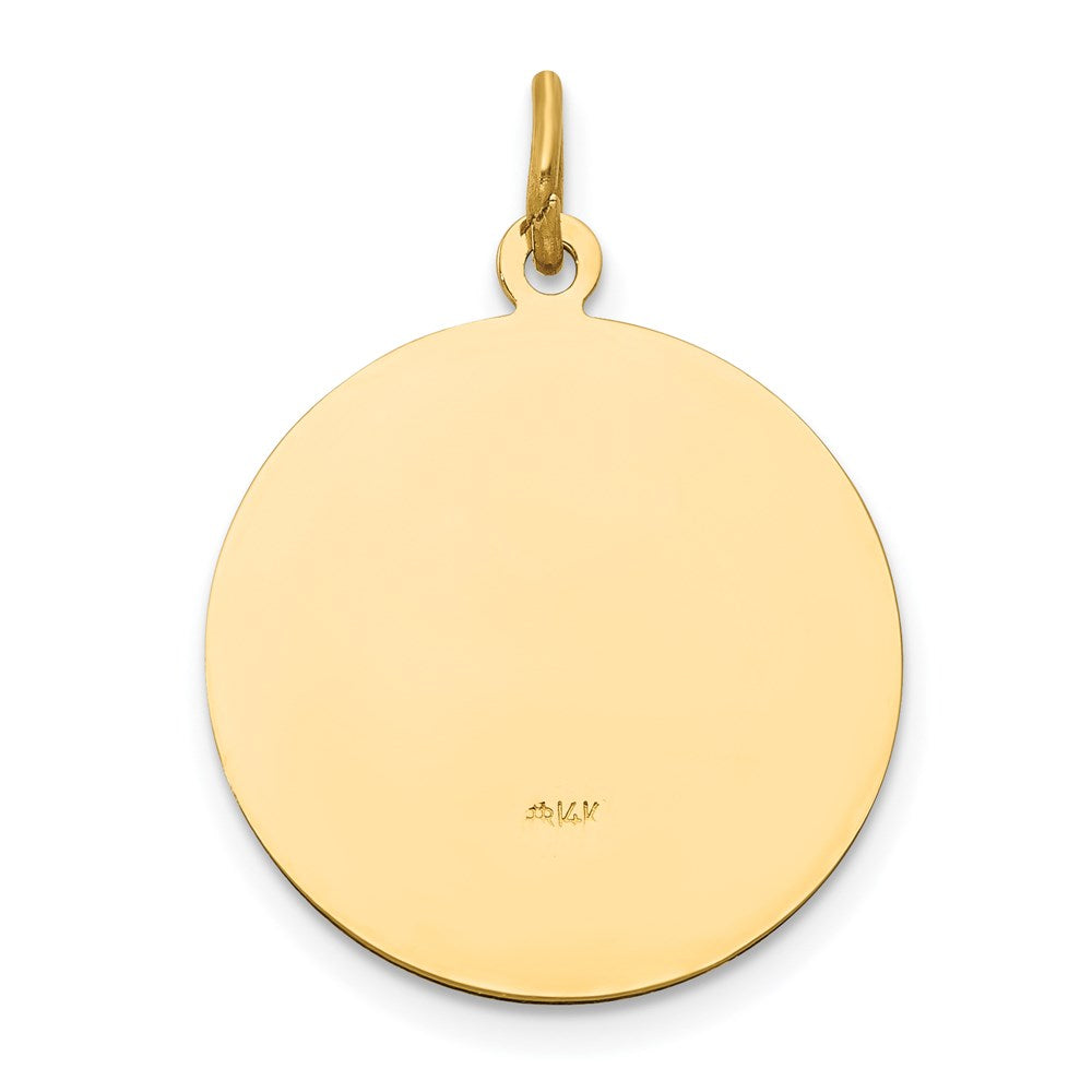 FJC Finejewelers 14 kt Yellow Gold Saint Andrew Medal Charm 26 x 19 mm