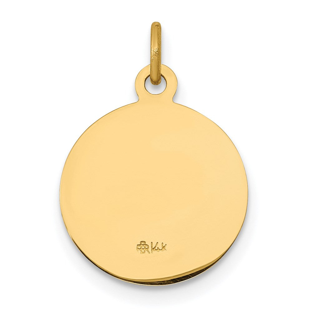 FJC Finejewelers 14 kt Yellow Gold Saint John Medal Charm 17 x 12 mm