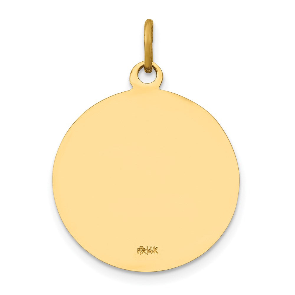 FJC Finejewelers 14 kt Yellow Gold Saint John Baptist Medal Charm 25 x 19 mm
