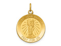 FJC Finejewelers 14 kt Yellow Gold Saint John Baptist Medal Charm 25 x 19 mm