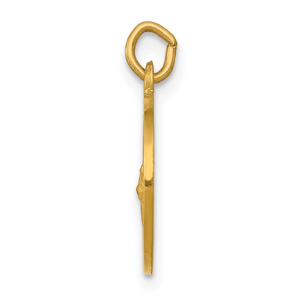 FJC Finejewelers 14 kt Yellow Gold Saint Gerard Medal Charm 17 x 12 mm