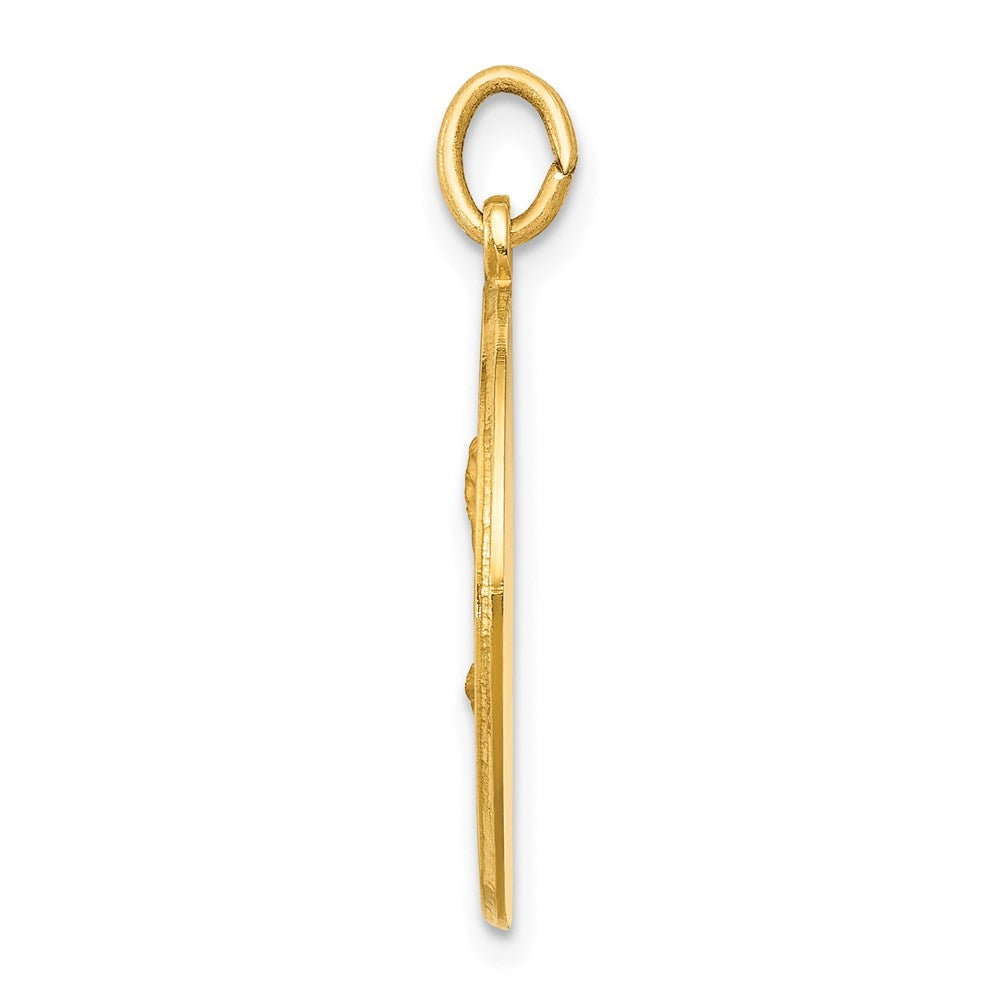 FJC Finejewelers 14 kt Yellow Gold Saint Matthew Medal Charm 27 x 19 mm