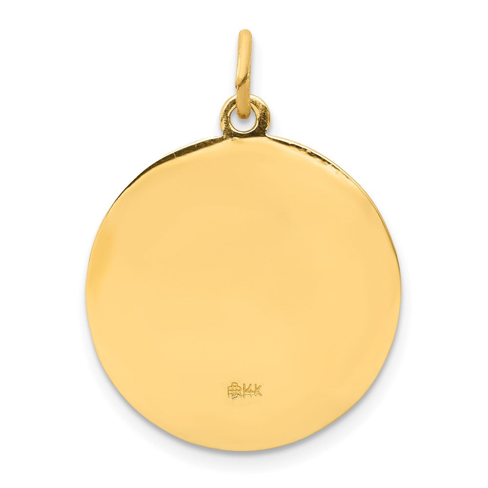 FJC Finejewelers 14 kt Yellow Gold Saint Matthew Medal Charm 27 x 19 mm