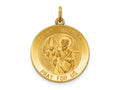 FJC Finejewelers 14 kt Yellow Gold Saint Matthew Medal Charm 27 x 19 mm