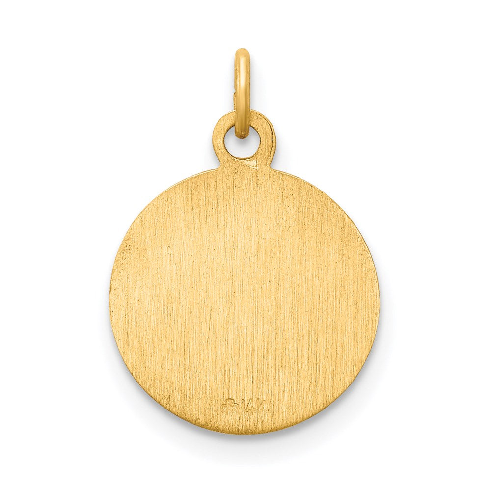 FJC Finejewelers 14 kt Yellow Gold Saint Mark Medal Charm 17 x 12 mm