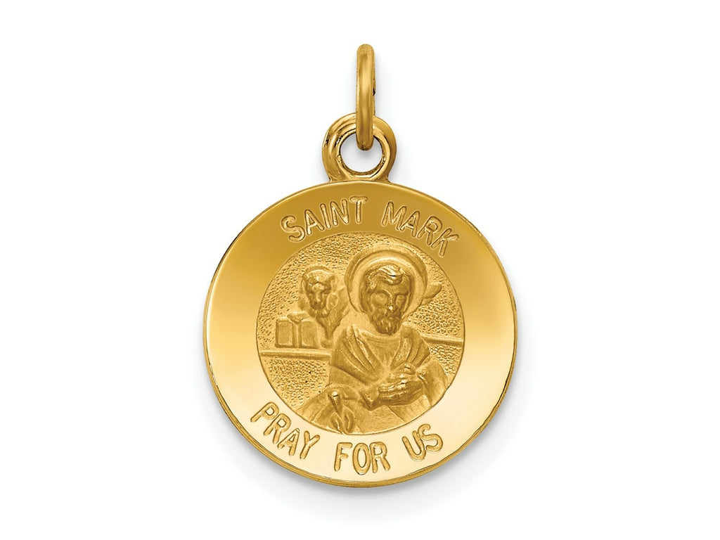 FJC Finejewelers 14 kt Yellow Gold Saint Mark Medal Charm 17 x 12 mm