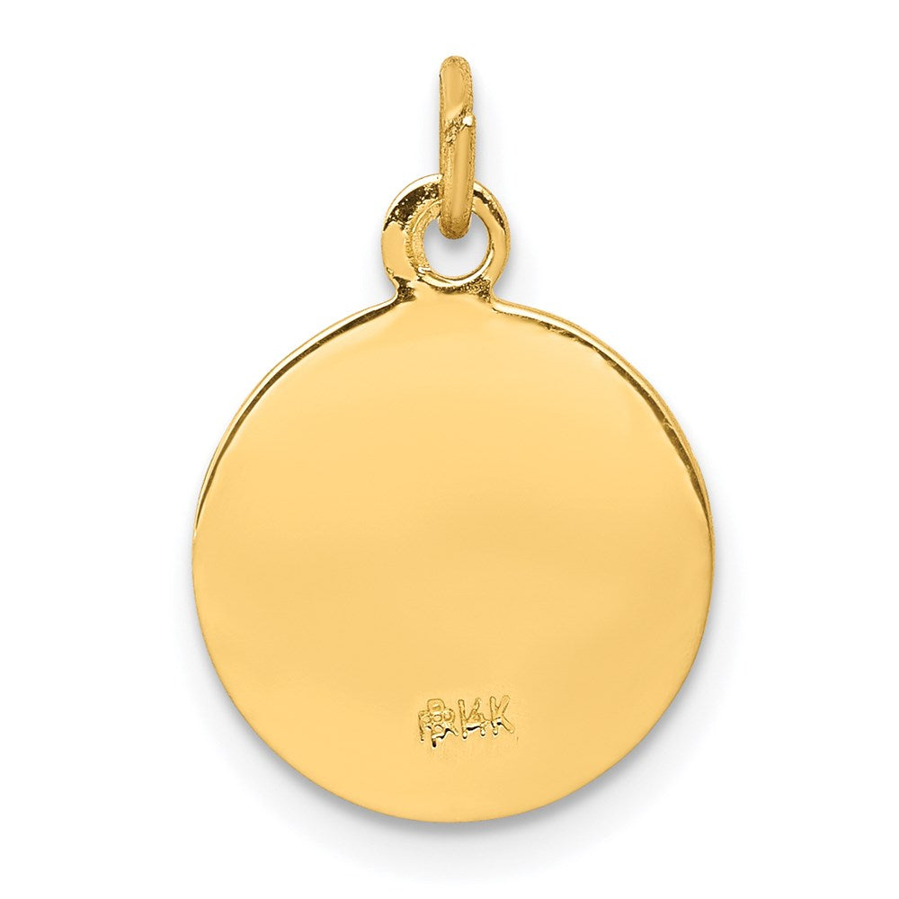 FJC Finejewelers 14 kt Yellow Gold Saint Martha Medal Charm 19 x 12 mm