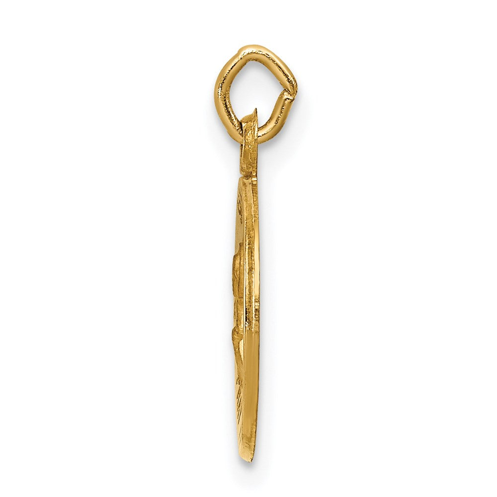 FJC Finejewelers 14 kt Yellow Gold Saint Peter Medal Charm 19 x 12 mm