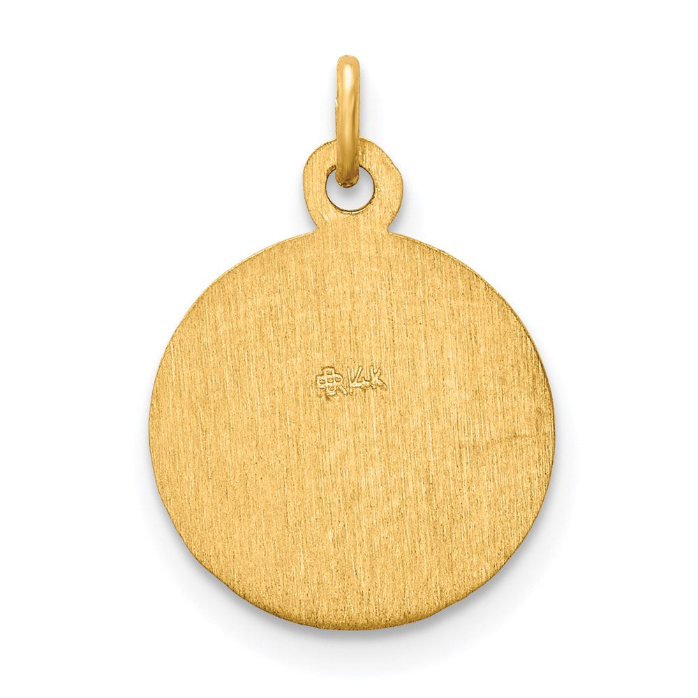 FJC Finejewelers 14 kt Yellow Gold Saint Peter Medal Charm 19 x 12 mm