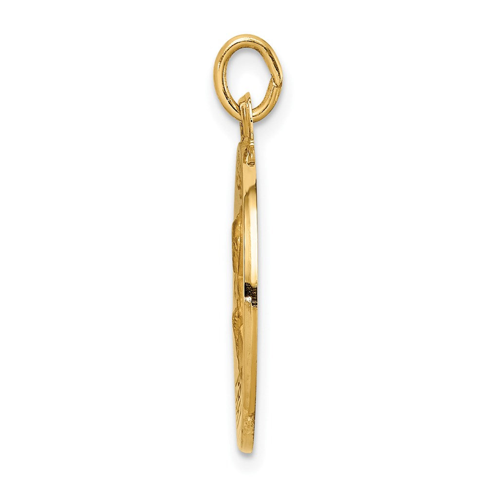 FJC Finejewelers 14 kt Yellow Gold Saint Peter Medal Charm 26 x 19 mm