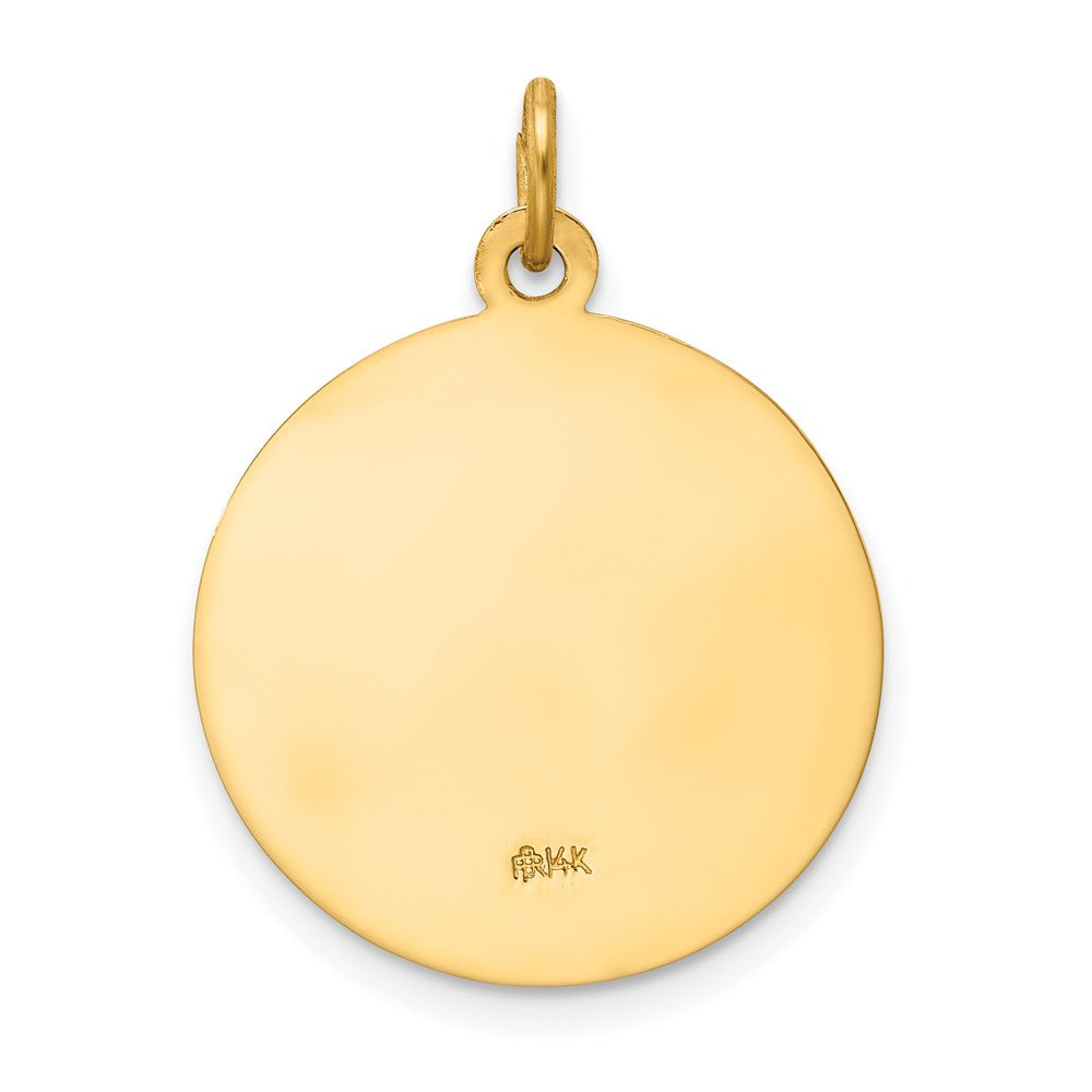 FJC Finejewelers 14 kt Yellow Gold Saint Peter Medal Charm 26 x 19 mm