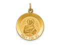 FJC Finejewelers 14 kt Yellow Gold Saint Peter Medal Charm 26 x 19 mm