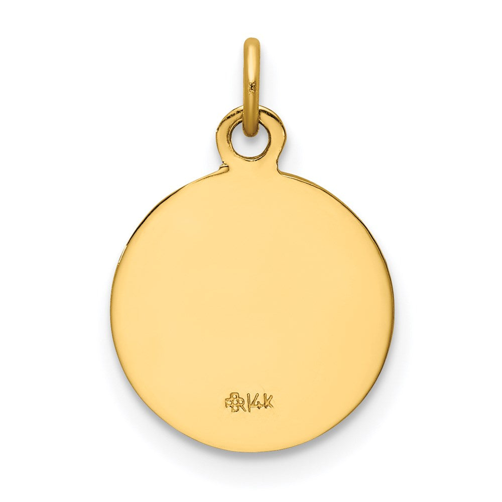 FJC Finejewelers 14 kt Yellow Gold Saint Roch Medal Charm 19 x 12 mm