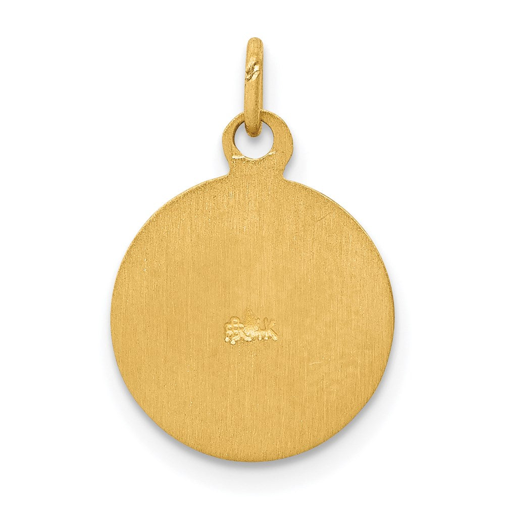 FJC Finejewelers 14 kt Yellow Gold Saint Patrick Medal Charm 19 x 12 mm