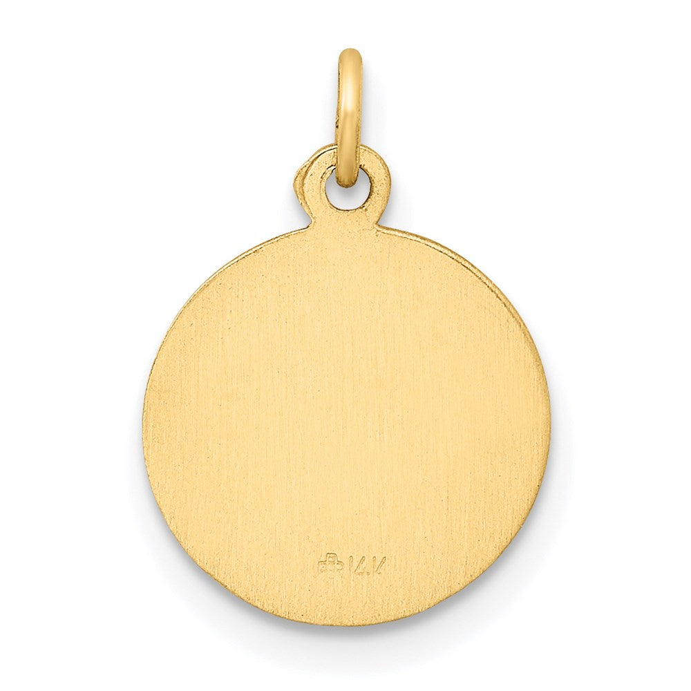 FJC Finejewelers 14 kt Yellow Gold Our Lady Of The Assumption Medal Charm 17 x 12 mm